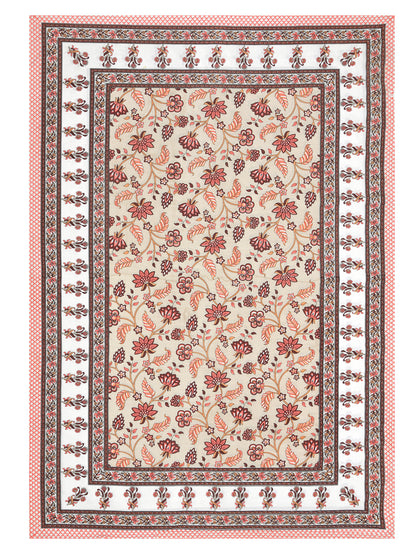 Blanc Peach Red (Boota -21) 63 X 90 INCHES