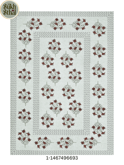 Coral Tree Maroon (Boota - 1) 63 X 90 INCHES