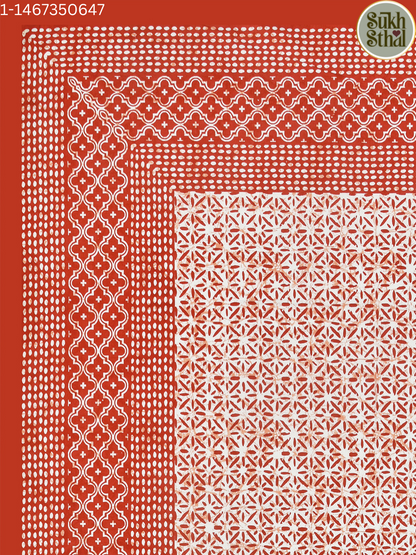 Fire Brick Red (Boota - 7) 63 X 90 INCHES