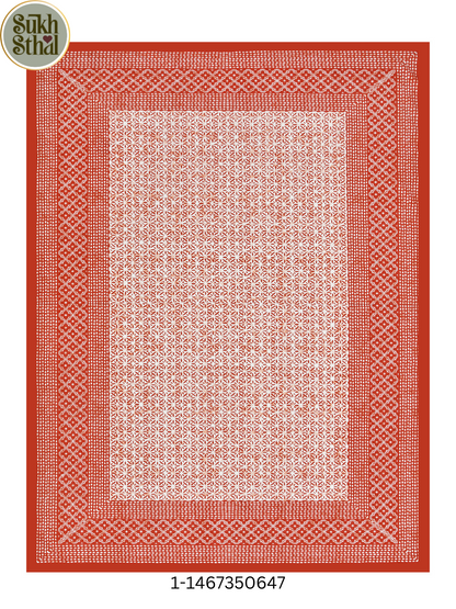 Fire Brick Red (Boota - 7) 63 X 90 INCHES